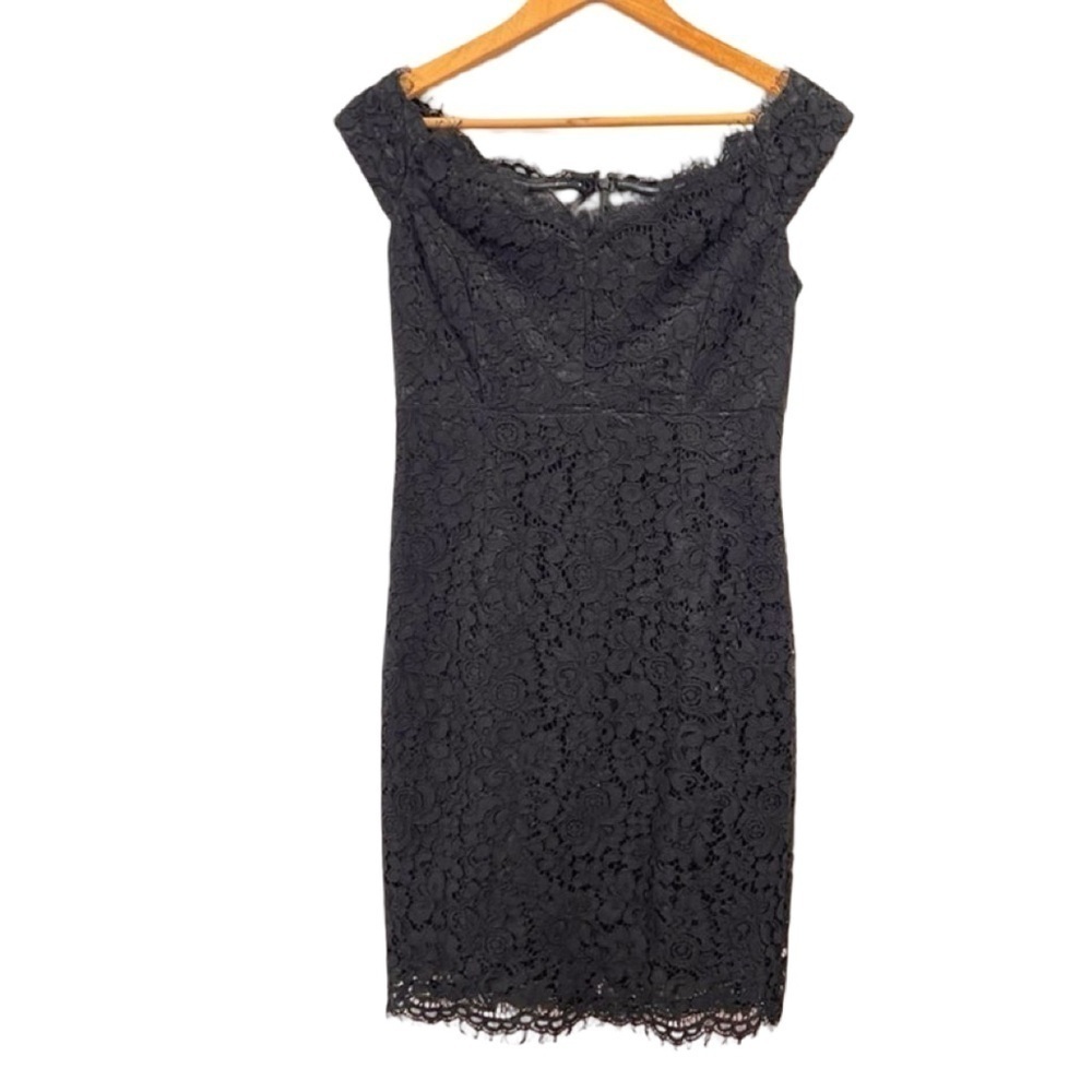 Bardot Womens NWT Black Lace Midi Dress Size 6/S